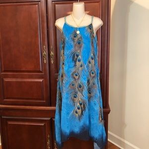 Indigo Soul peacock dress with longer sides